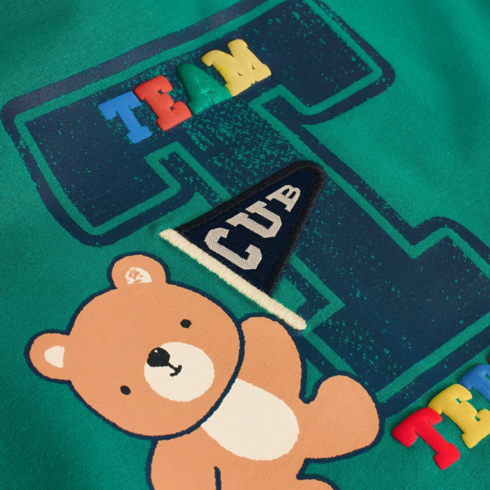 NEXT TEAL & BEIGE TEDDY BEAR 2-PIECE CO-ORD SET
