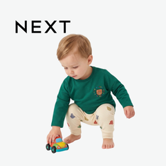 NEXT TEAL & BEIGE TEDDY BEAR 2-PIECE CO-ORD SET