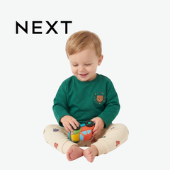 NEXT TEAL & BEIGE TEDDY BEAR 2-PIECE CO-ORD SET