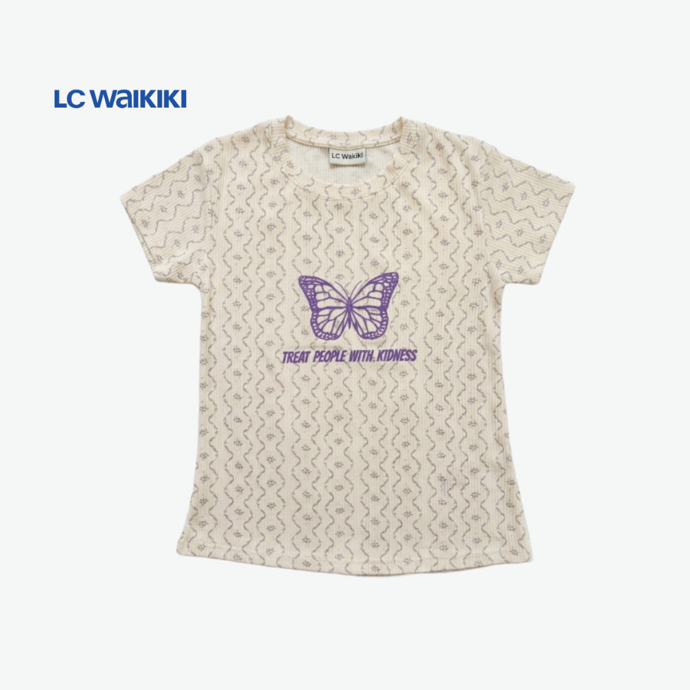 L.C. WAIKIKI CO-ORD WHITE BUTTERFLY