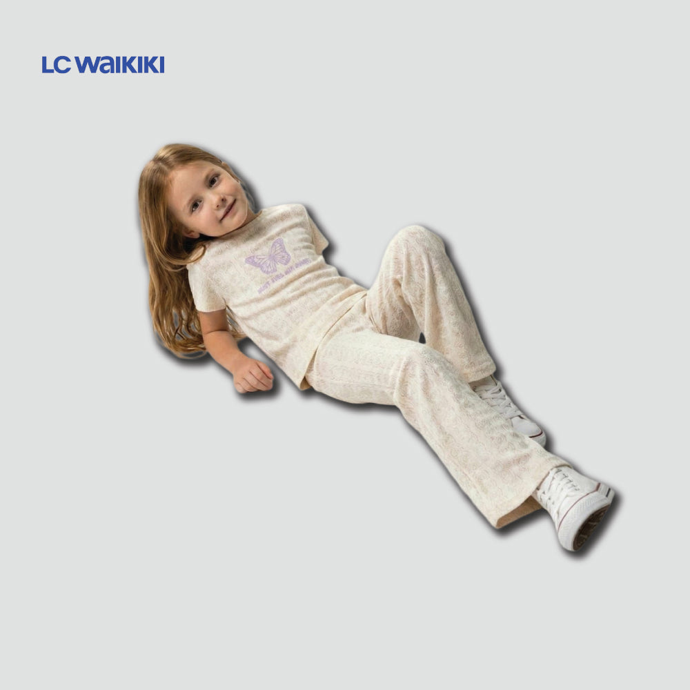 L.C. WAIKIKI CO-ORD WHITE BUTTERFLY