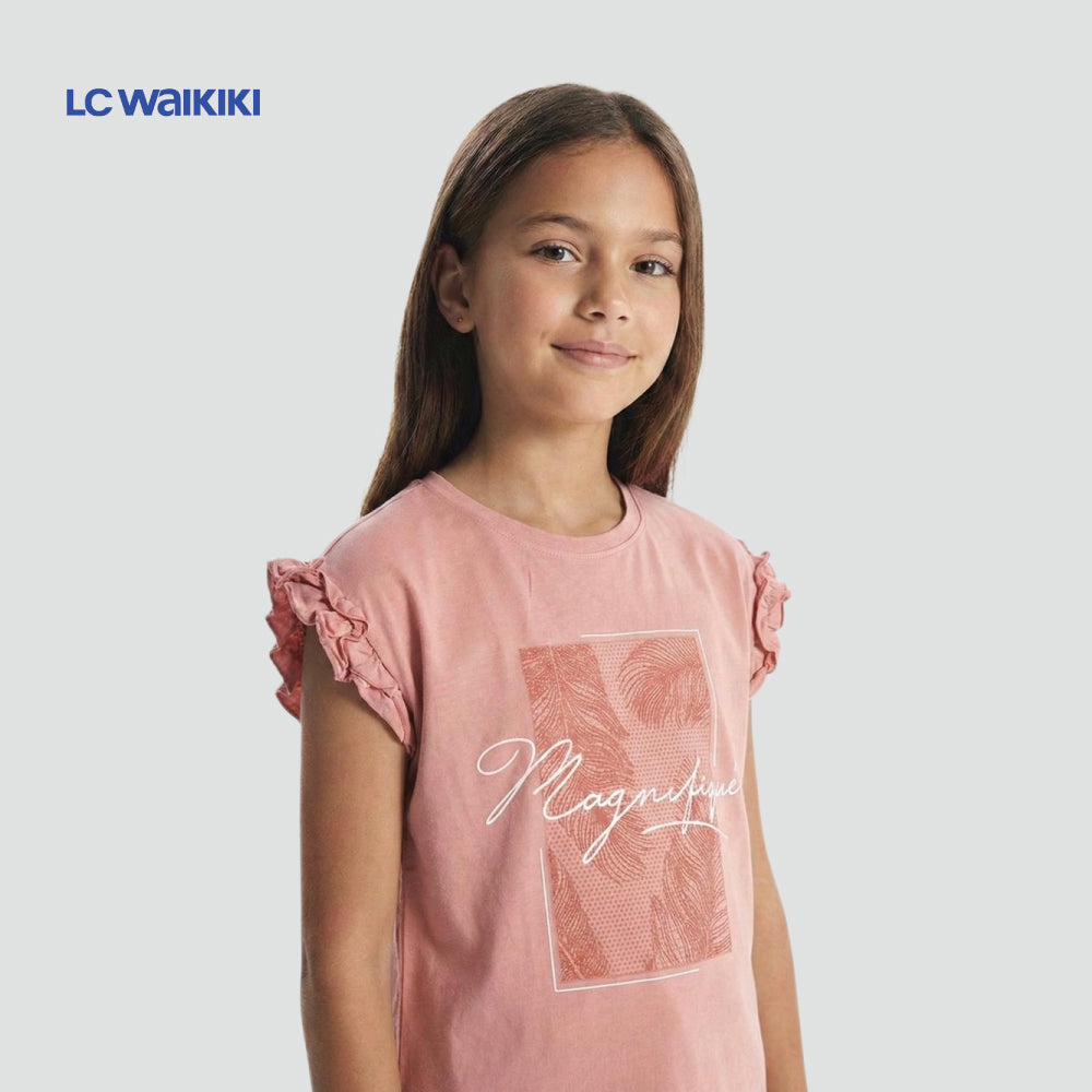 L.C. WAIKIKI T-SHIRT TEA PINK 'MAGNIFIQUE'