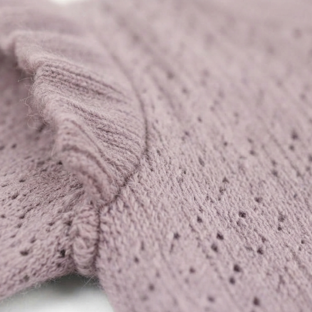 NAME IT DUSTY PURPLE RUFFLE-SHOULDER CARDIGAN