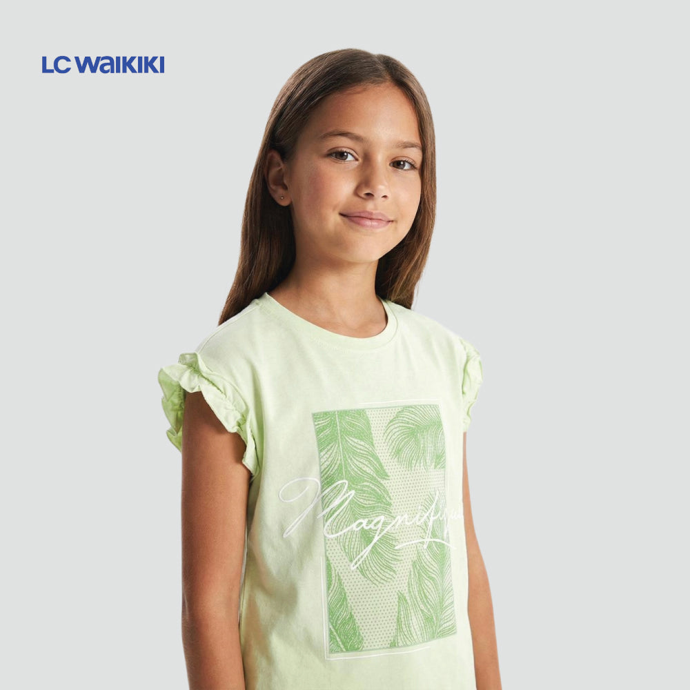 LC.WAIKIKI T-SHIRT GREEN 'MAGNIFIQUE'