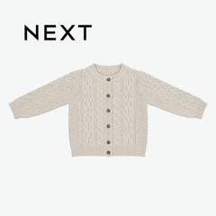 NEXT OATMEAL CABLE KNIT CARDIGAN