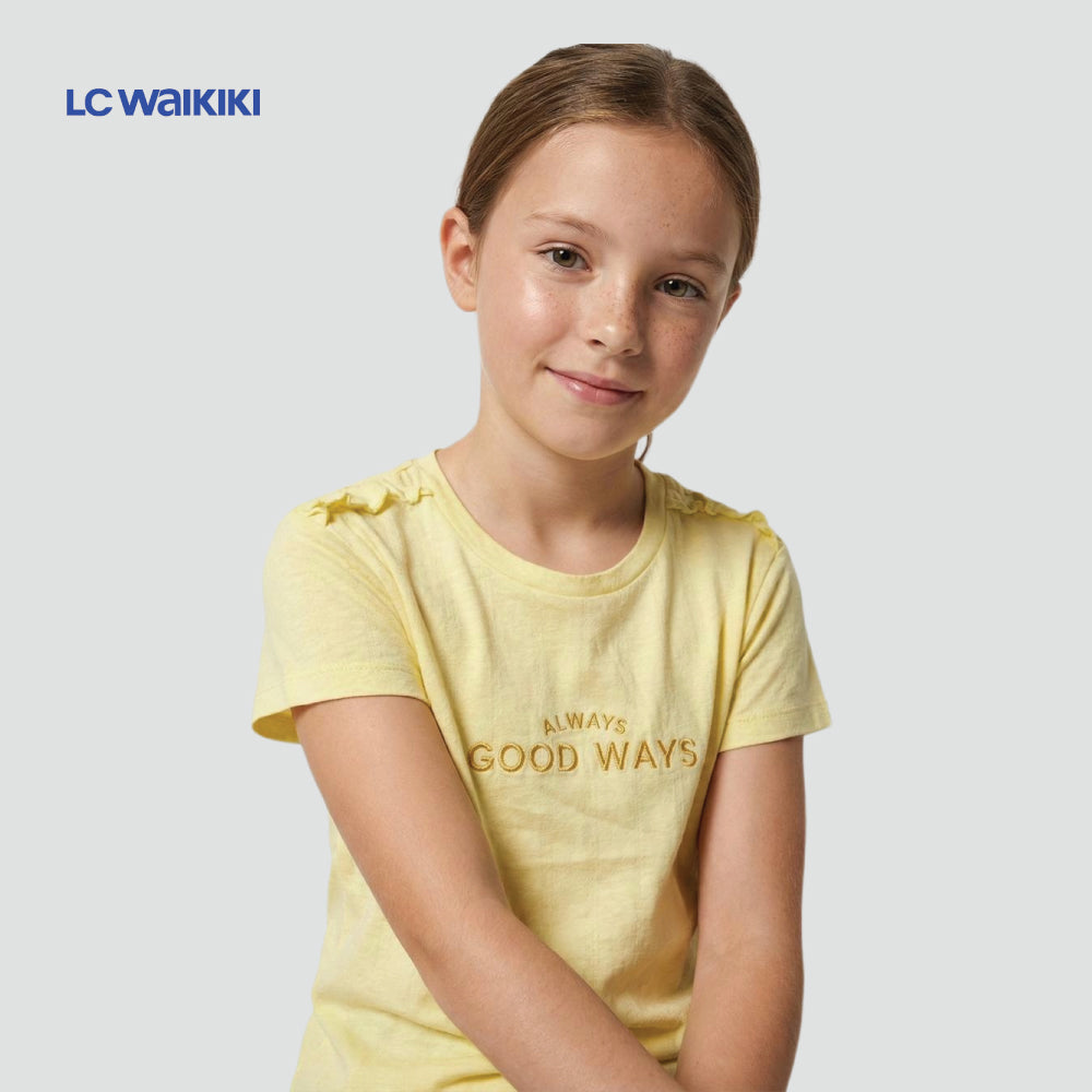 LC.WAIKIKI T-SHIRT YELLOW 'ALWAYS GOOD WAYS'