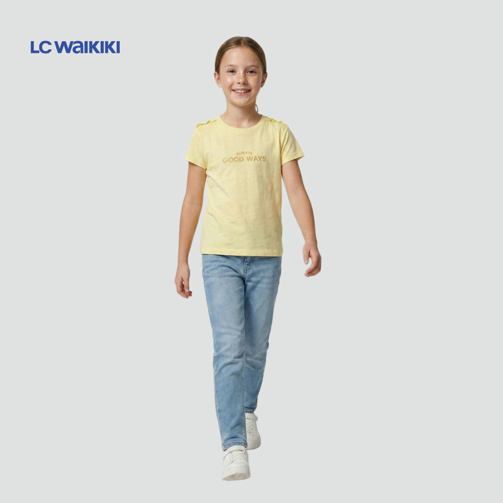 LC.WAIKIKI T-SHIRT YELLOW 'ALWAYS GOOD WAYS'
