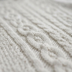 NEXT WHITE CABLE KNIT CARDIGAN