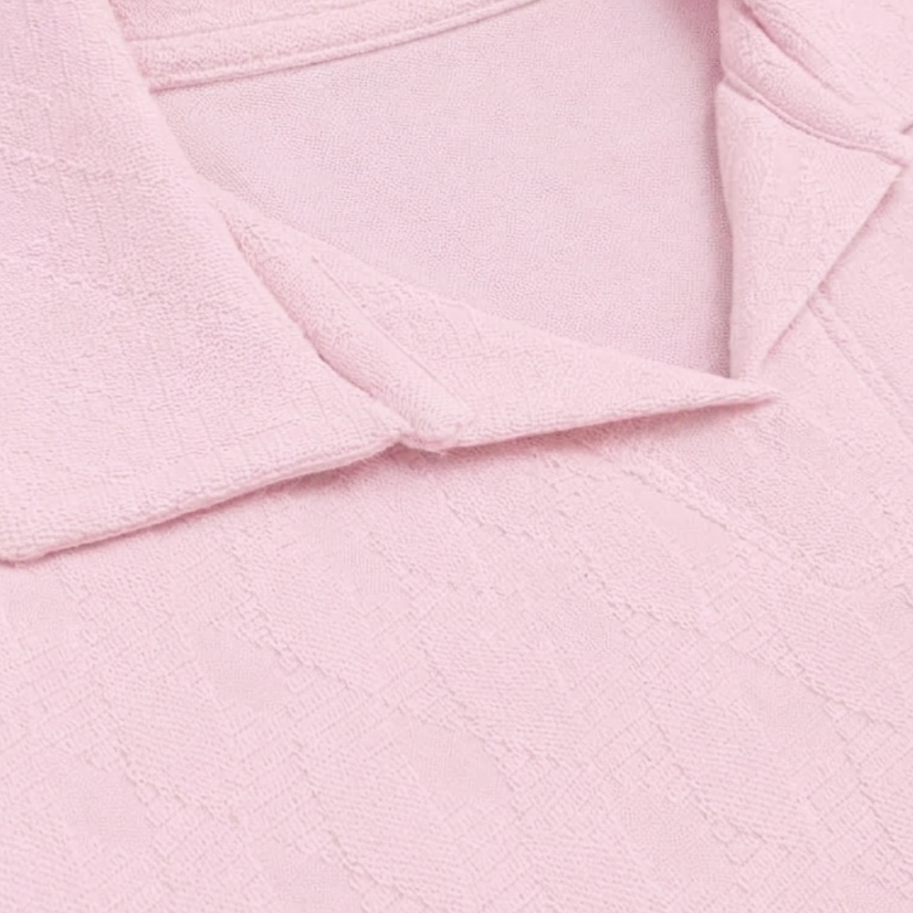 L.C. WAIKIKI LIGHT PINK COLLARED LONG-SLEEVE TOP