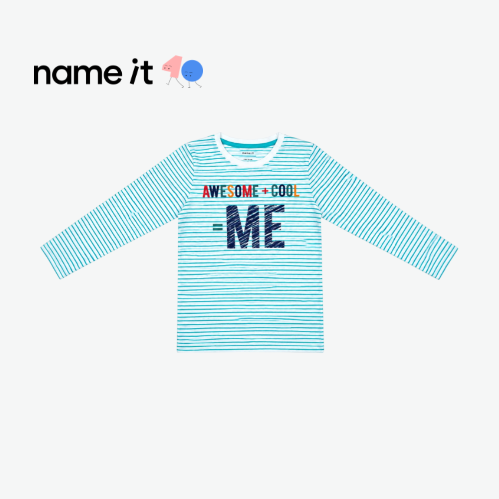 NAME IT STRIPED AWESOME COOL ME LONG-SLEEVE TOP