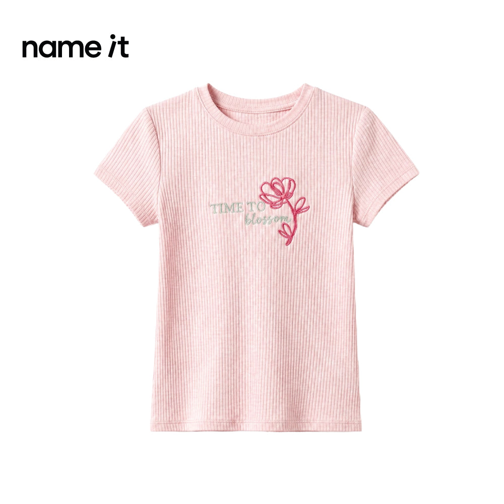 NAME IT T-SHIRT PINK 'TIME TO BLOSSOM'