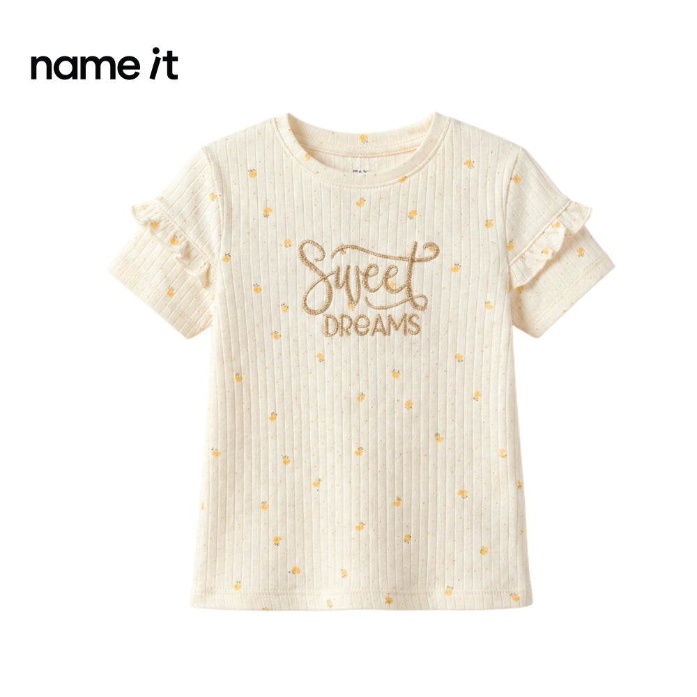 NAME IT T-SHIRT WHITE WITH CHICKS 'SWEET DREAMS'