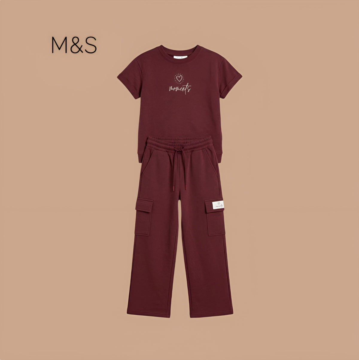 M&S CO-ORD MAROON "MOMENTS"