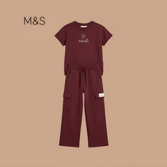 M&S CO-ORD MAROON "MOMENTS"