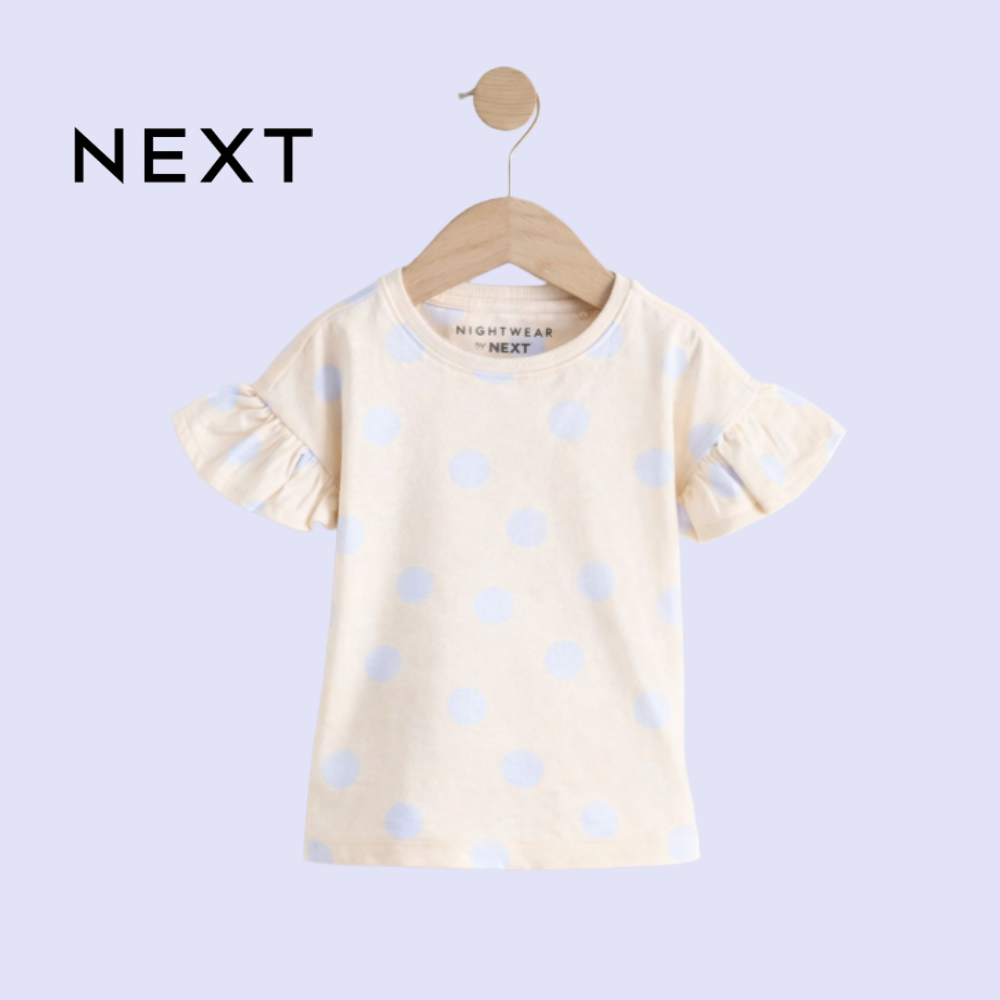 NEXT TOP CREAM WITH POLKA DOTS NIGHTWEAR