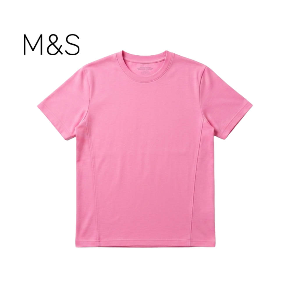 M&S PACK-OF-TWO PINK AND WHITE