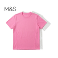 M&S PACK-OF-TWO PINK AND WHITE