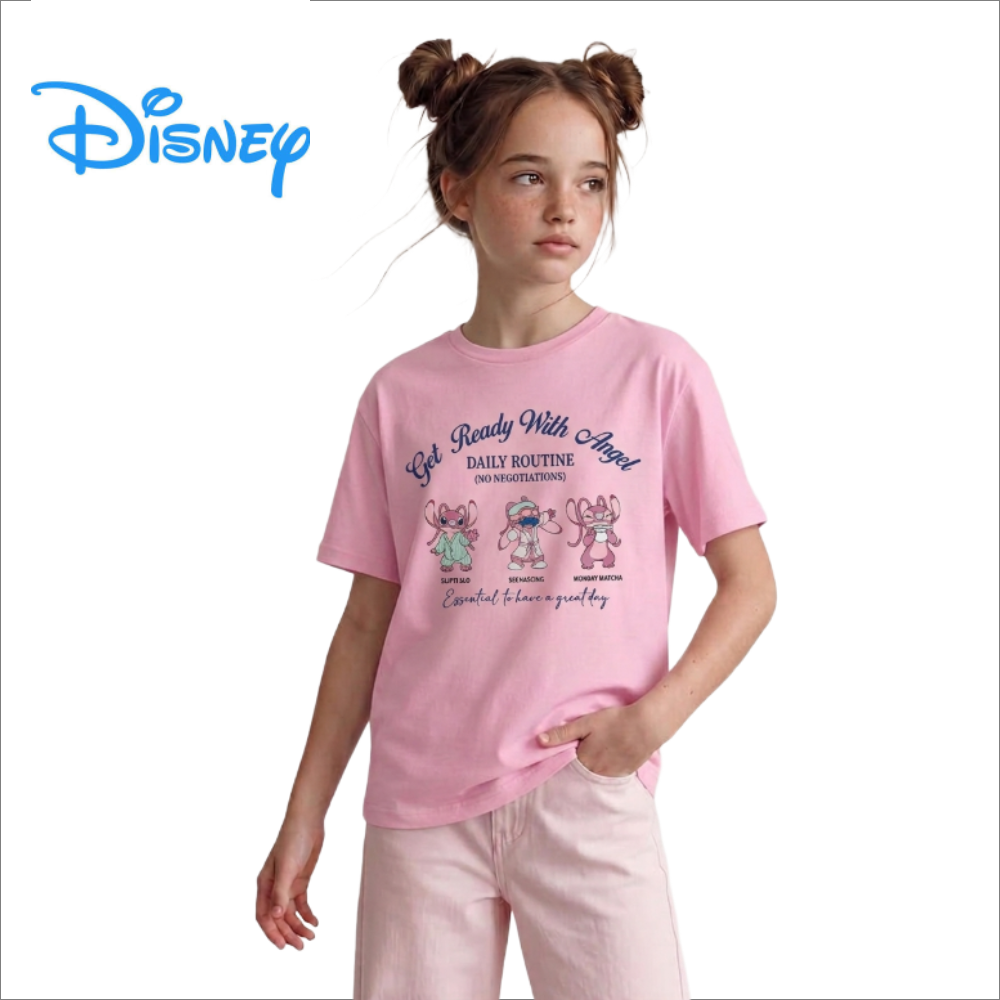 DISNEY LILO AND STITCH PINK T-SHIRT