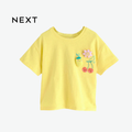 NEXT SUNNY YELLOW TOP WITH 3D FLOWER AND LEMON DETAIL