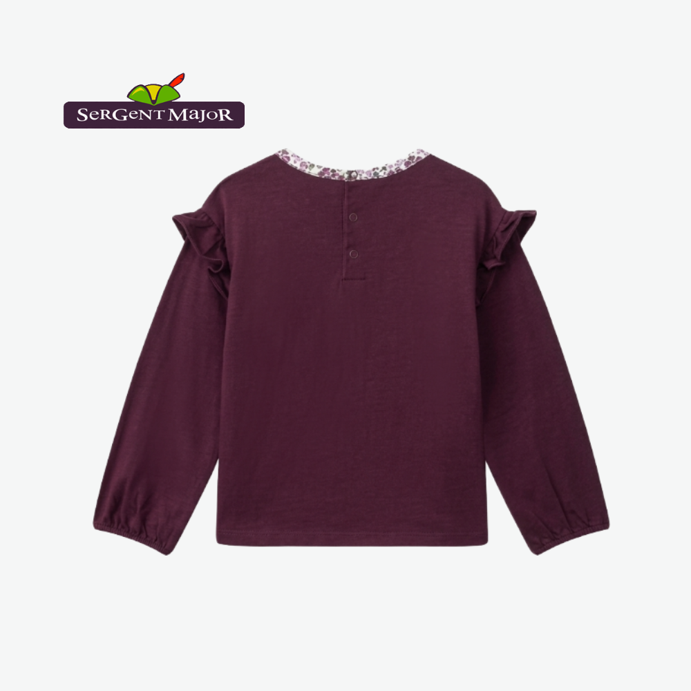 SERGENT MAJOR MAROON FULL-SLEEVES TOP WITH PARIS ICONOGRAPHY