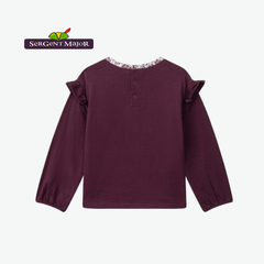 SERGENT MAJOR MAROON FULL-SLEEVES TOP WITH PARIS ICONOGRAPHY