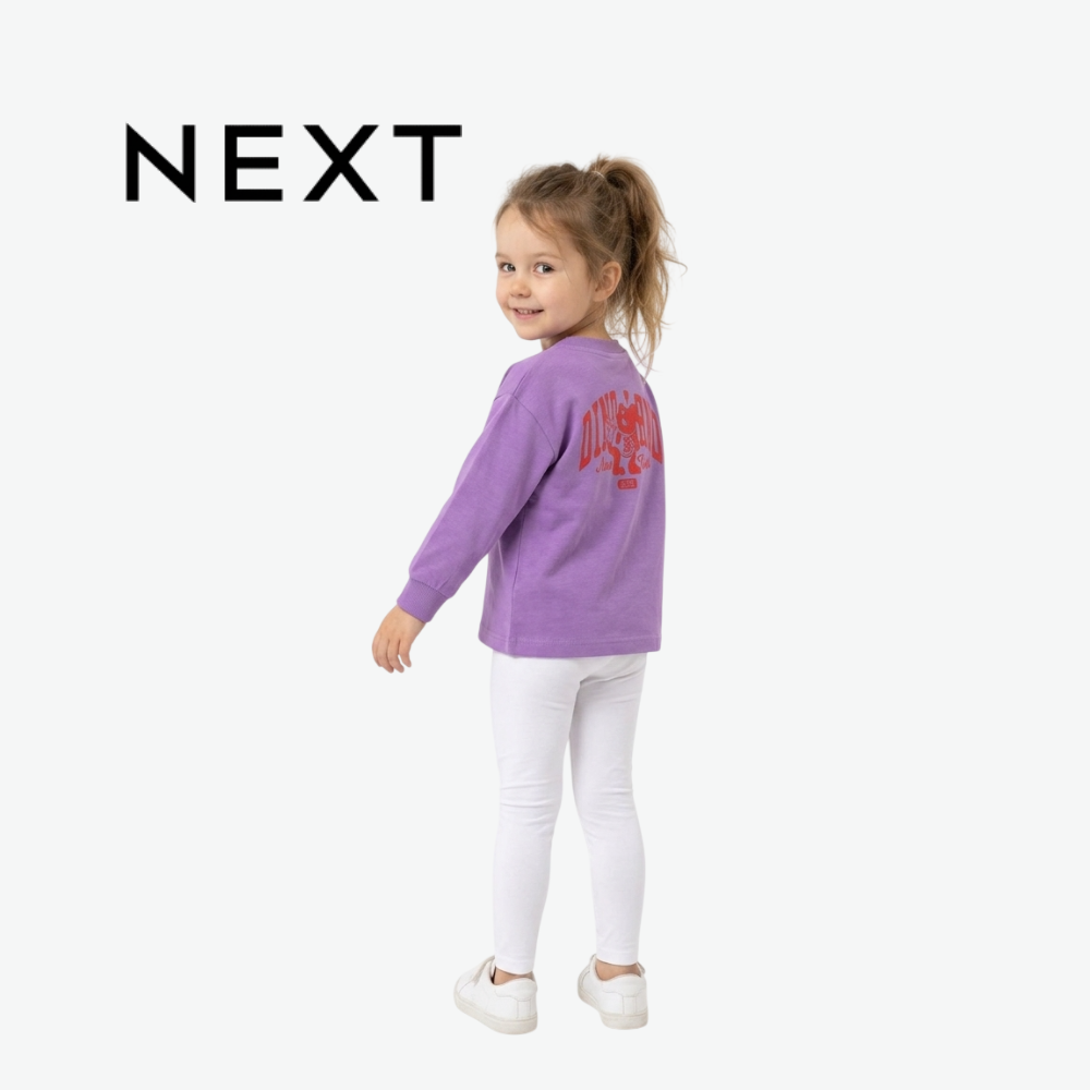 NEXT PURPLE DINO LAND GRAPHIC LONG-SLEEVE TOP