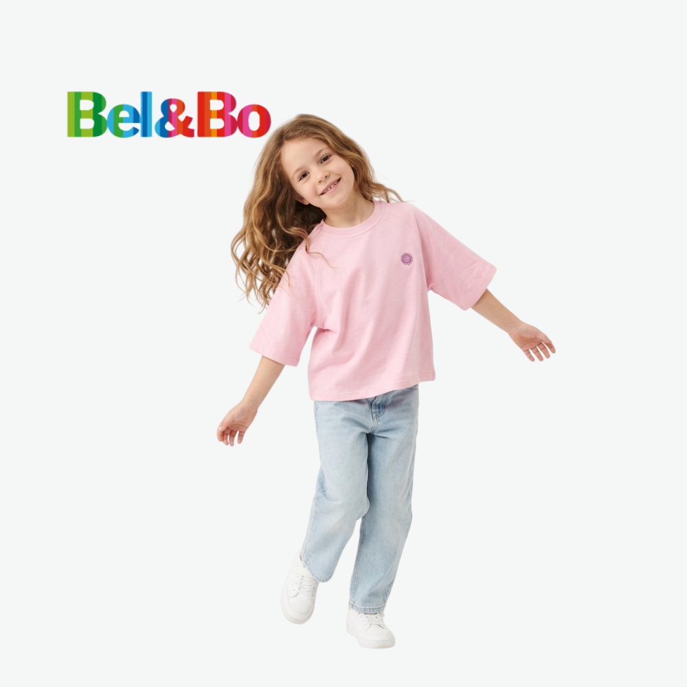 BEL&BO PINK RAGLAN SHORT-SLEEVE T-SHIRT