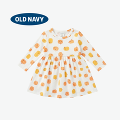 OLD NAVY WHITE PUMPKIN PRINT FROCK