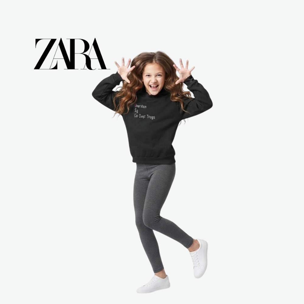 ZARA "DREAM BIG" BLACK HOODIE