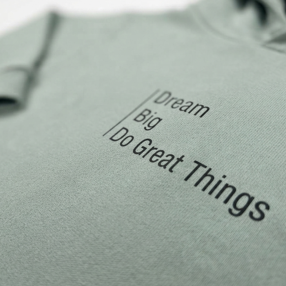 ZARA "DREAM BIG" SAGE GREEN HOODIE