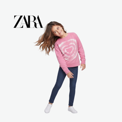 ZARA VIBRANT PINK TIE-DYE HEART SWEATSHIRT