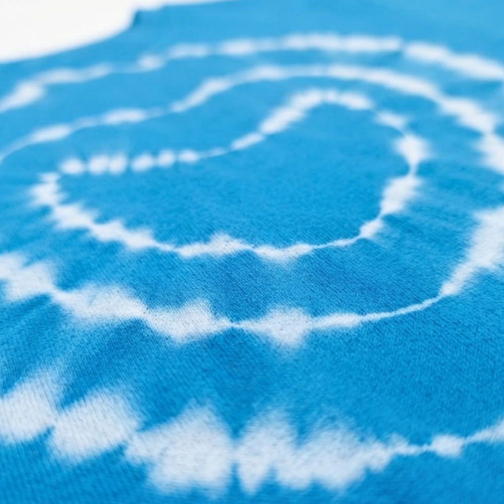 ZARA BRIGHT BLUE TIE-DYE HEART SWEATSHIRT