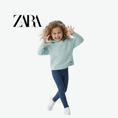 ZARA MINT GREEN TWIST-HEM HOODED SWEATSHIRT