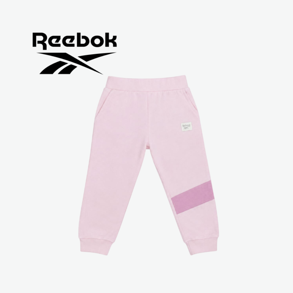 REEBOK LIGHT PINK HEART-ACCENT HOODIE & JOGGERS SET