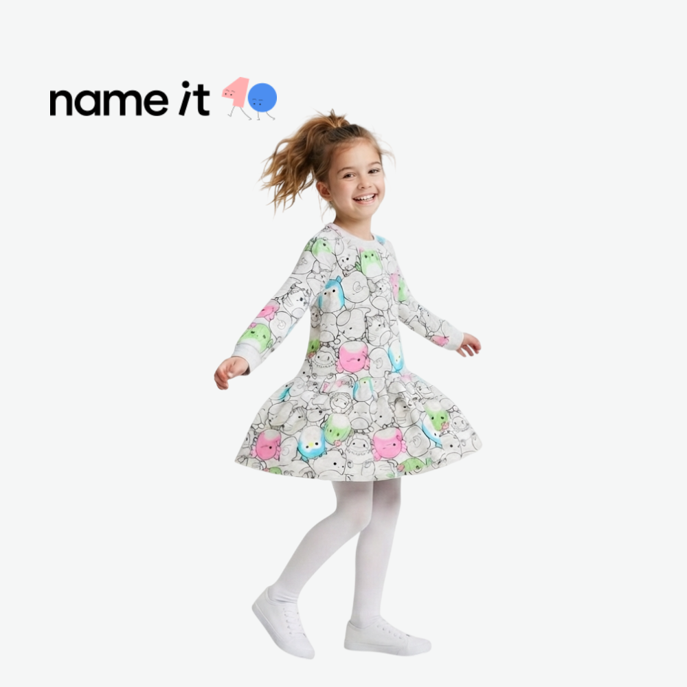 NAME IT SQUISHMALLOWS ALL-OVER PRINT DRESS