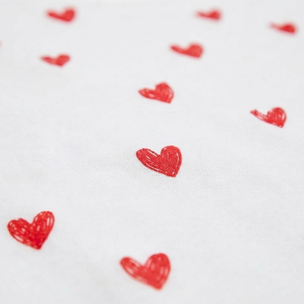 NEXT ALL-OVER RED HEARTS WHITE LONG-SLEEVE TOP