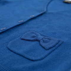 NEXT ROYAL BLUE BOW-POCKET CARDIGAN