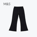 M&S PANTS BLACK FLARED GLITTER