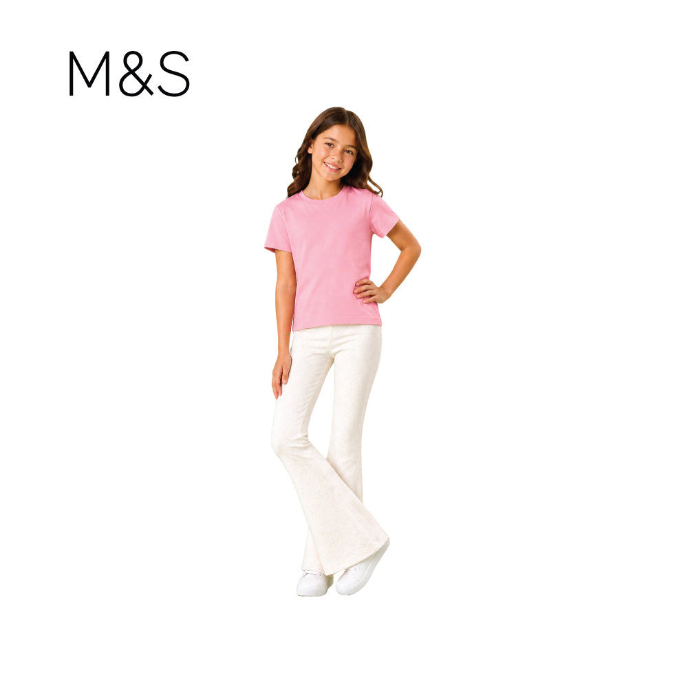 PANTS WHITE FLARED DISCO