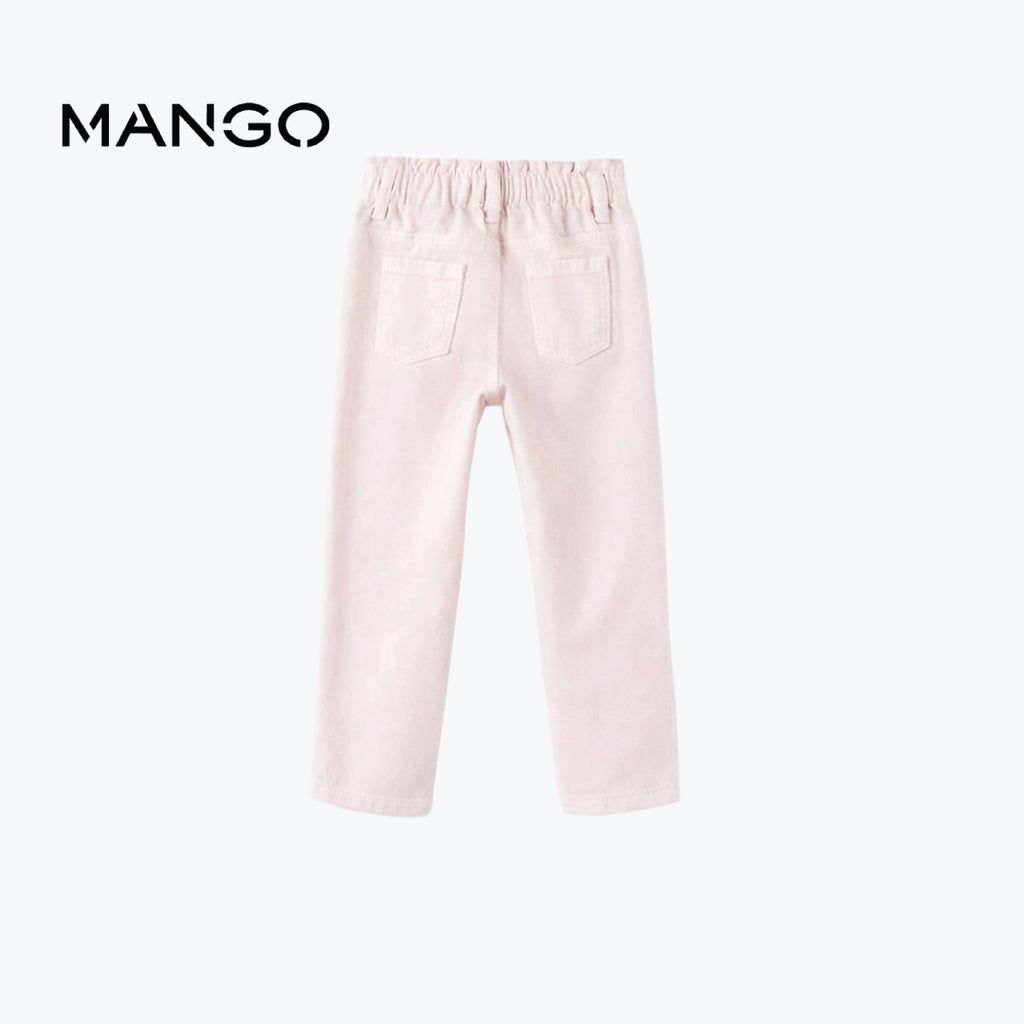 MANGO DENIM PAPERBAG PINK WITH BUTTON DETAIL
