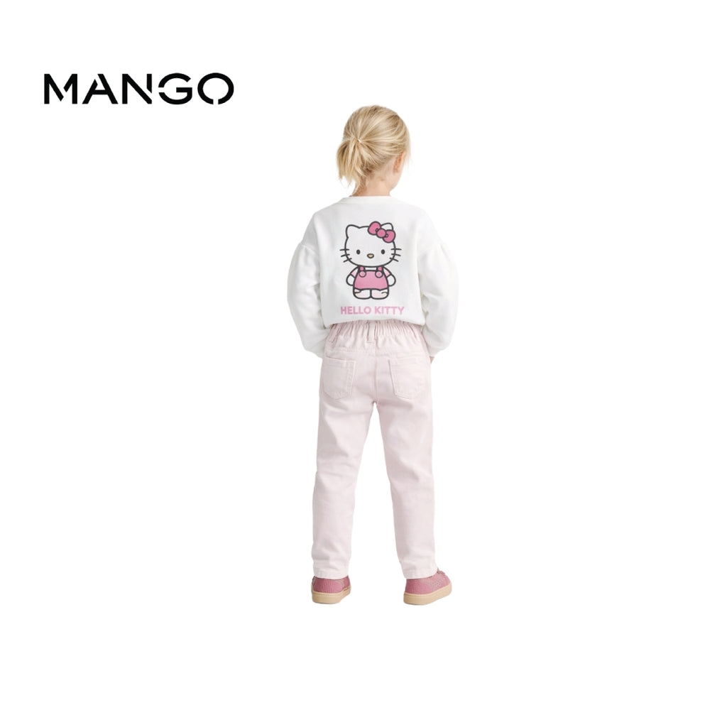 MANGO DENIM PAPERBAG PINK WITH BUTTON DETAIL