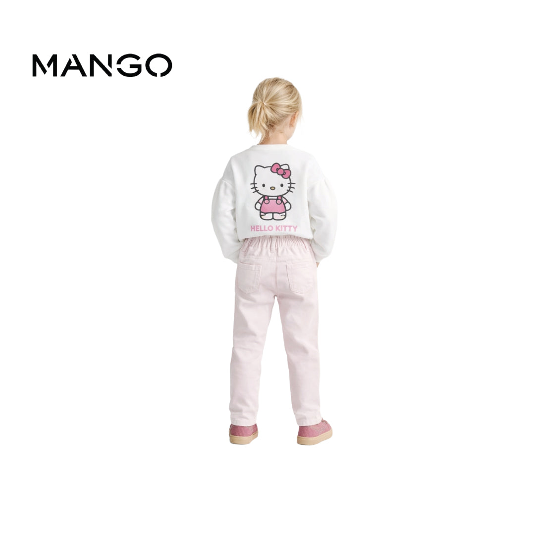 MANGO DENIM PAPERBAG PINK WITH BUTTON DETAIL