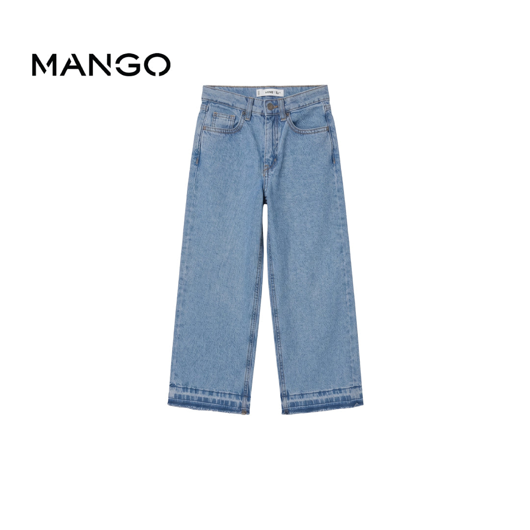 MANGO DENIM PAPERBAG BLUE WITH RAW HEM