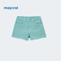 MAYORAL DENIM SHORTS PASTEL AQUA