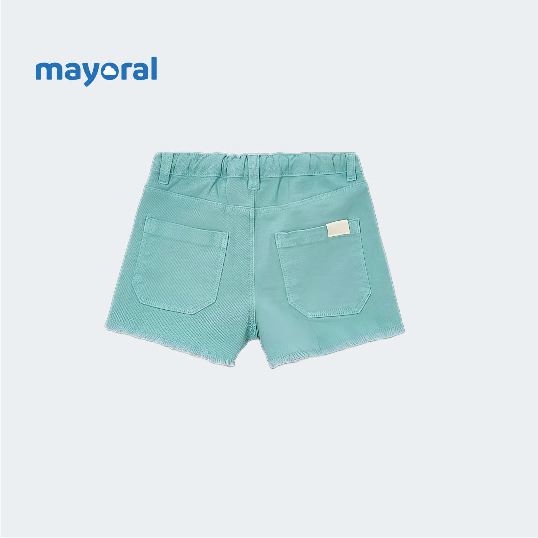 MAYORAL DENIM SHORTS PASTEL AQUA
