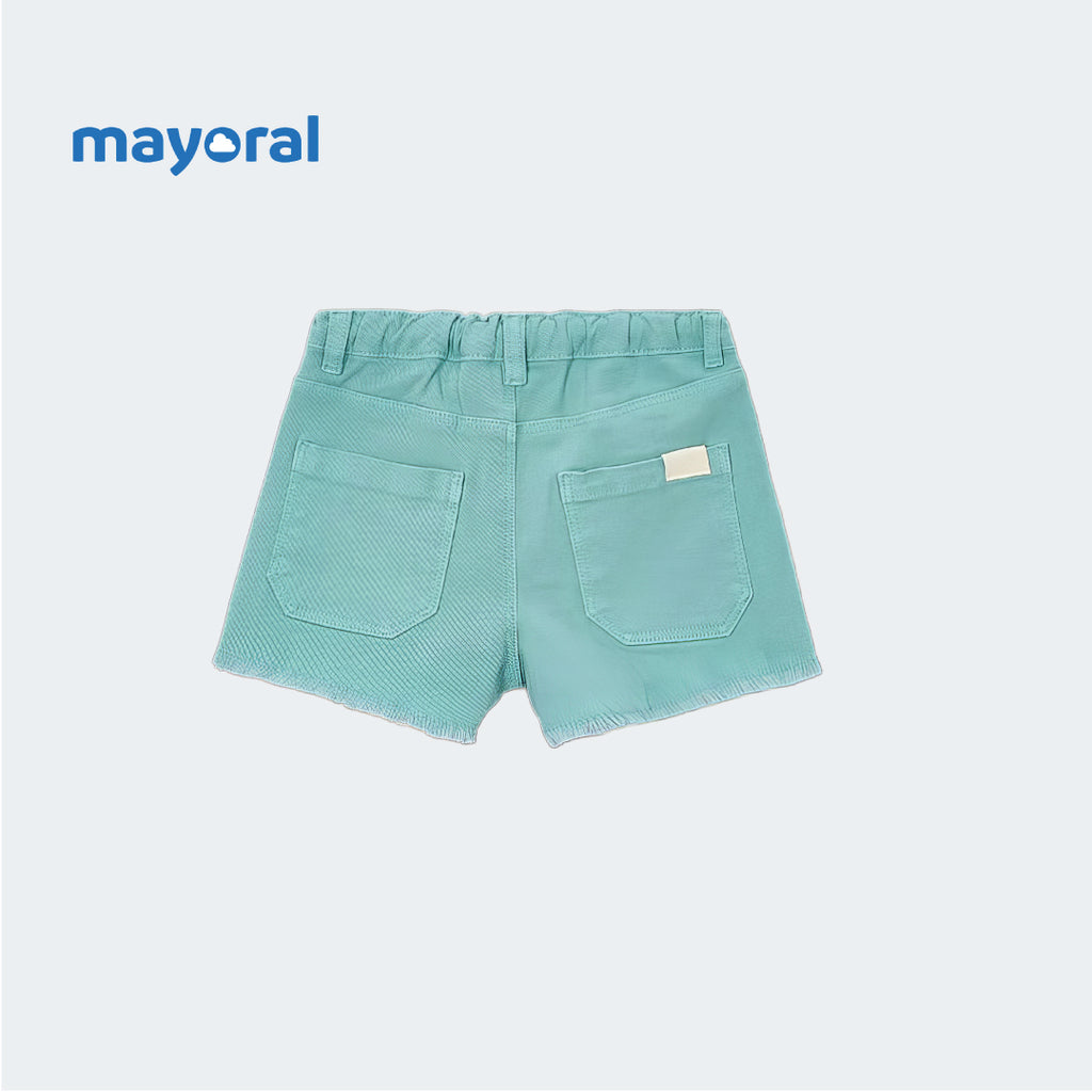 MAYORAL DENIM SHORTS PASTEL AQUA