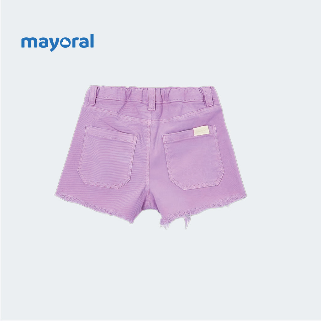 MAYORAL DENIM SHORTS BRIGHT LILAC