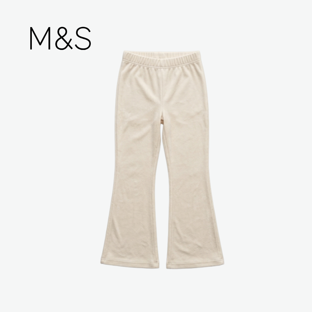 M&S PANTS FLARED BEIGE
