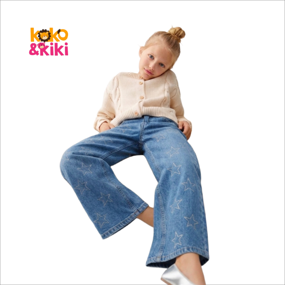 KIKI AND KOKO BLUE DENIM WITH SWAROWSKI STARS