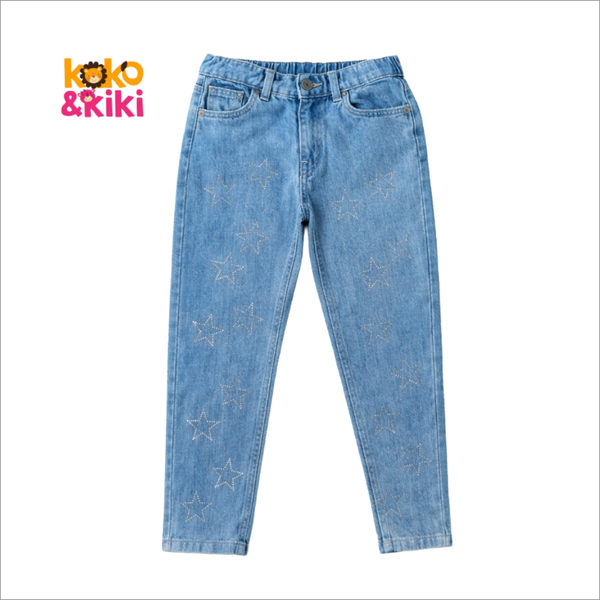 KIKI AND KOKO BLUE DENIM WITH SWAROWSKI STARS
